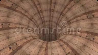 木制虫洞漏斗隧道飞行无缝环动画背景新品质复古风格酷漂亮4